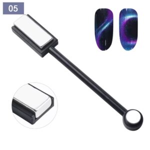 Magnet dublu cat eye - negru