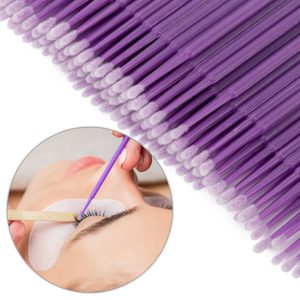 Microaplicatoare / Microbrush pentru gene set 100buc. violet