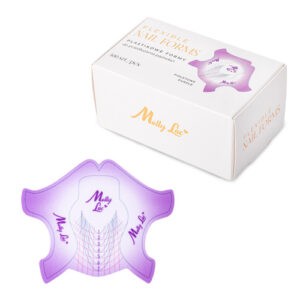 Sabloane plastifiate prelungire unghii semitransparente flexibile MollyLac 50 buc.