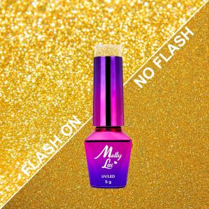 Oja UV semipermanenta MollyLac Flashing Neon- fara Hema - 5ml Nr. 641 - GALBEN