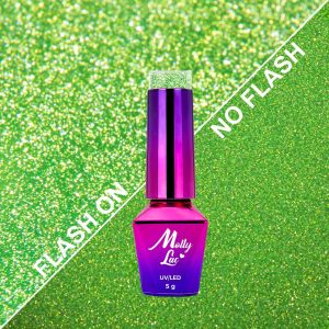 Oja UV semipermanenta MollyLac Flashing Neon- fara Hema - 5ml Nr. 647 - VERDE