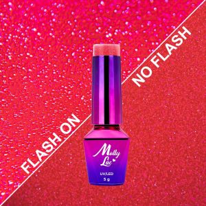 Oja UV semipermanenta MollyLac Flashing Neon- fara Hema - 5ml Nr.643 - ROZ