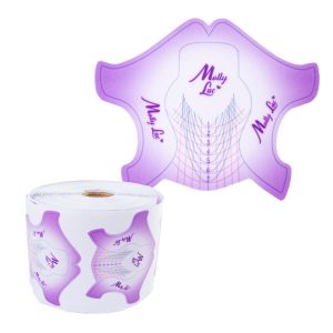 Sabloane plastifiate prelungire unghii semitransparente flexibile MollyLac 500 buc.