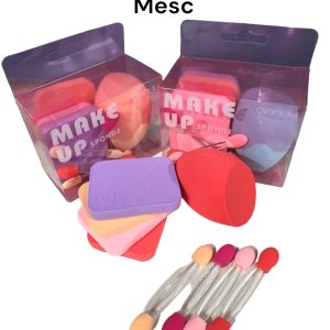 Set 5 Bureti Machiaj + 4 Aplicatoare / Beauty Blender