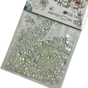 Strasuri picaturi de apa transparent multicolor 1440 Buc.