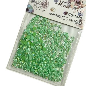 Strasuri picaturi de apa verde 1440 Buc.