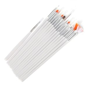 Pensule pentru decoratiuni 15 buc. alb si roz