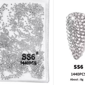 Strasuri / Pietricele cristale argintii S6 - 2 mm 1440 pcs.