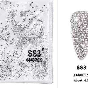 Strasuri / Pietricele cristale argintii S3 - 1,2 mm 1440pcs