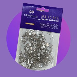 Strasuri / Pietricele argintii - cristale diverse marimi -1440 pcs.