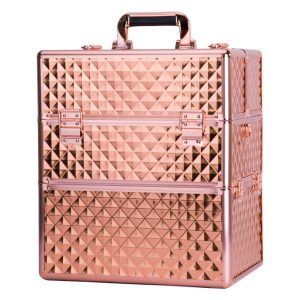 Geanta Manichiura/Cosmetica Neagra XXL Diamond 3D Rose