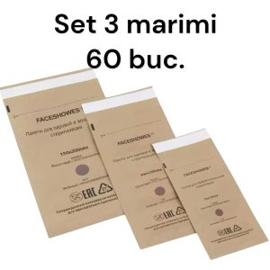 Set 3 Marimi Pungi Sterilizare Autosigilante 75/150MM, 100/200MM, 130/200MM - 60 BUC