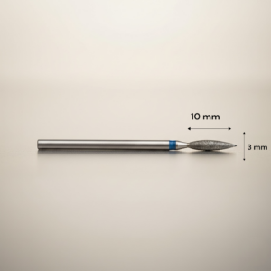 Bit Cuticula/Cap Freza diamantat flacara albastru 10/3 mm