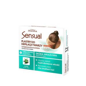 Benzi pentru epilare facială pentru piele sensibilă Joanna Sensual Aloe 12 buc