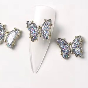 Decor Unghii Fluture Rasina si Metal 1buc.