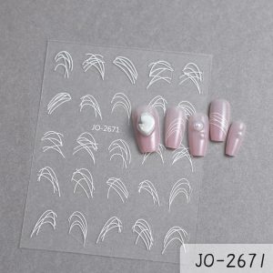 Sticker Unghii French Interior - JO-2671 Alb