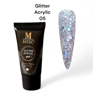 Acrylic Gel MESC Glitter Silver #05 30ml