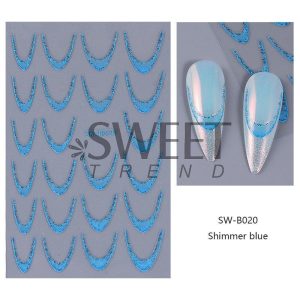 Sticker Unghii French Interior Sclipici - SW-B020