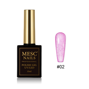 Oja Semipermanenta Cat Eye MESC Roz #02 HEMA/TPO FREE 15ml