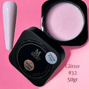 Builder Gel MESC Glitter Autonivelant #32 50gr. HEMA/TPO FREE