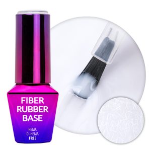 Baza MollyLac Rubber Fiber Base White Whisper HEMA/Di-HEMA Free 10g