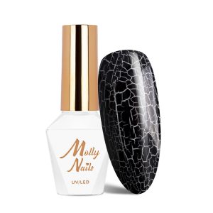 Oja semipermanenta Crackle Molly Nails negru Nr. 158 8g