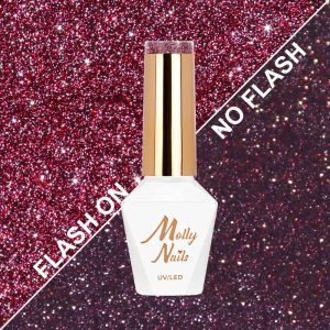 Oja semipermanenta Molly Nails Flashing FREE HEMA/Di-HEMA  8g Nr. 613