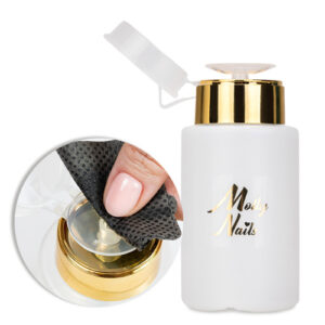 Dozator cu pompita pentru lichide Molly Nails auriu 150 ml