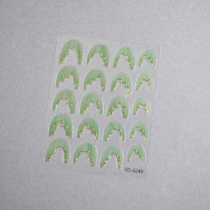 Sticker dantela ombre cu dunga aurie - SD 2249