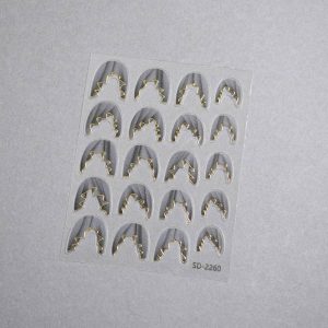 Sticker dantela ombre cu dunga aurie - SD 2260