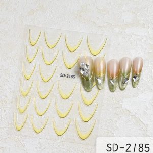 Sticker french interior cu dunga aurie - SD 2185