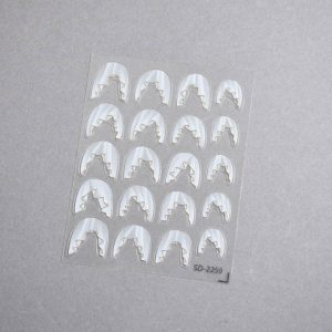 Sticker dantela ombre cu dunga aurie - SD 2259