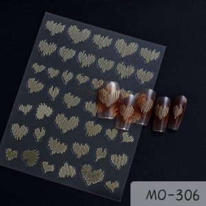 Sticker linii inimioara - MO 306 auriu