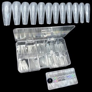 Soft gel tips balerina long diamant 120 buc.