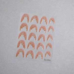 Sticker dantela ombre cu dunga aurie - SD 2253