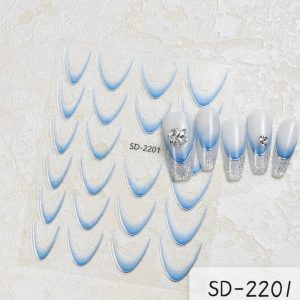 Sticker french interior cu dunga argintie - SD 2201