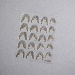 Sticker dantela ombre cu dunga aurie - SD 2257