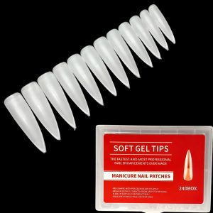 Tipsuri soft gel Stiletto 240 buc. 12 marimi