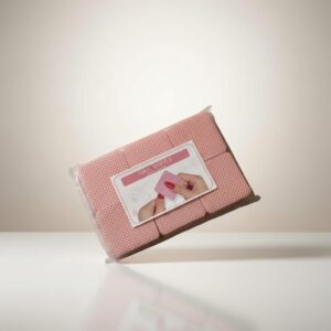 Dischete perforate anti-praf pentru unghii roz 5x5 cm 300 buc.