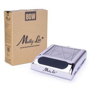 Colector praf unghii MollyLac 80W / Ventilator praf pentru unghii argintiu