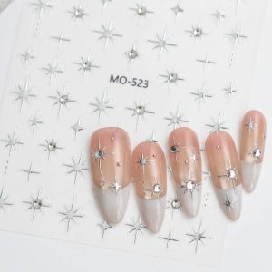 Abtibild Sticker Unghii MO-523 argintiu