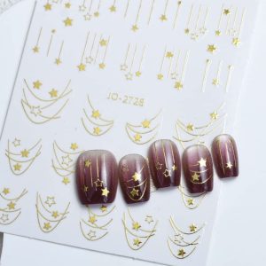 Abtibild Sticker Unghii JO-2728 auriu