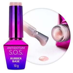 Rubber base SOS Antidote Molly Nails Creme de Nude pentru unghii flexibile atașarea decorațiunilor 10g