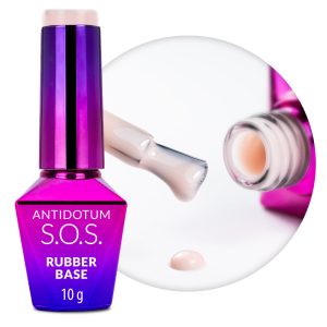 Rubber base SOS Antidote Molly Nails Fluffy Marshmallow pentru unghii flexibile atașarea decorațiunilor 10g