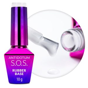 Rubber base SOS Antidote Molly Nails Milky Way pentru unghii flexibile atașarea decorațiunilor 10g