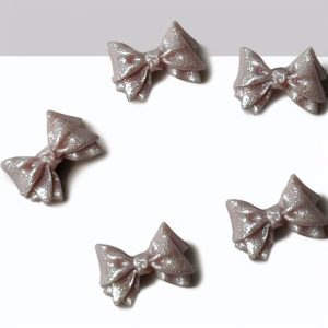 Nail charms fundite sidefate roz decor unghii 5 buc.