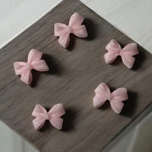 Nail charms fundite roz decor unghii 5 buc.