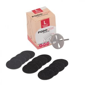 Set discuri pentru pedichiură Pododisk tijă + plăcuțe de disc înlocuibile L 25 mm 50 buc.