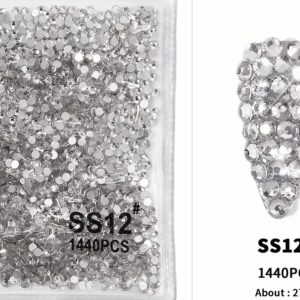 Strasuri / Pietricele cristale argintii S12 - 3mm 1440pcs