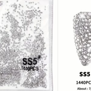 Strasuri / Pietricele cristale argintii S5 - 1,8mm 1440pcs